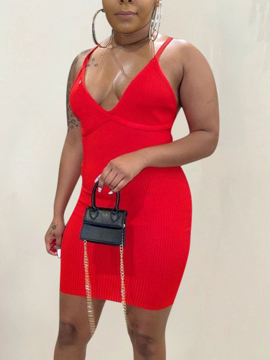 LW SXY Rib-Knit Bodycon Cami Dress
