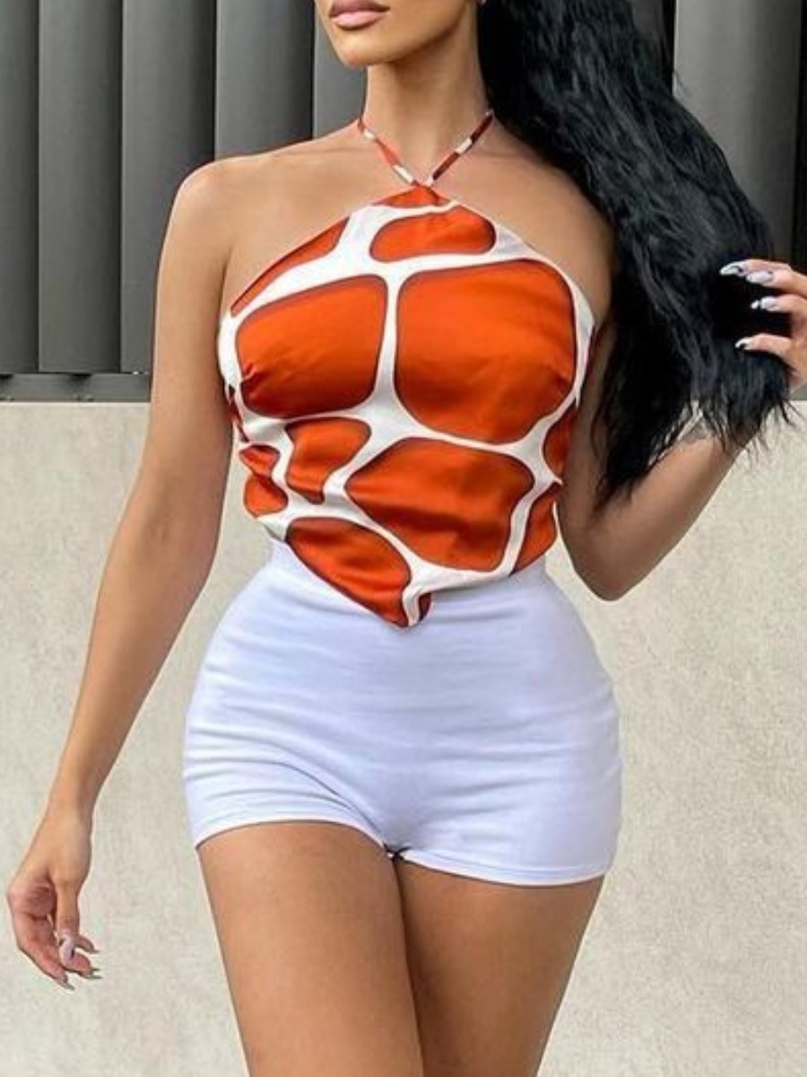 

LW SXY Polyester Pattern Print Regular Yes(Stretch) Two-piece Shorts Set, Jacinth