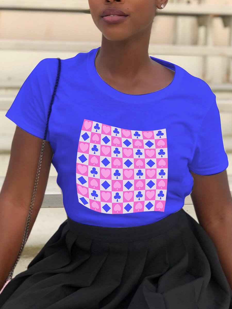 LW Geometric Poker Print T-shirt