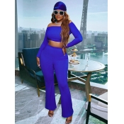 LW Off The Shoulder Drawstring Flared Pants Set
