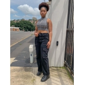 LW Side Pocket Straight Jeans (No Stretch)