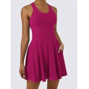 LW Round Neck Breathable Lightweight Yoga 2 Piece 