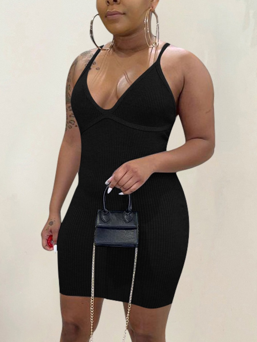 LW SXY Rib-Knit Bodycon Cami Dress