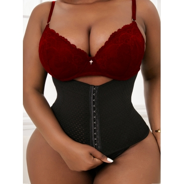 

LW SXY Plus Size Mesh Shapewear Romper, Black