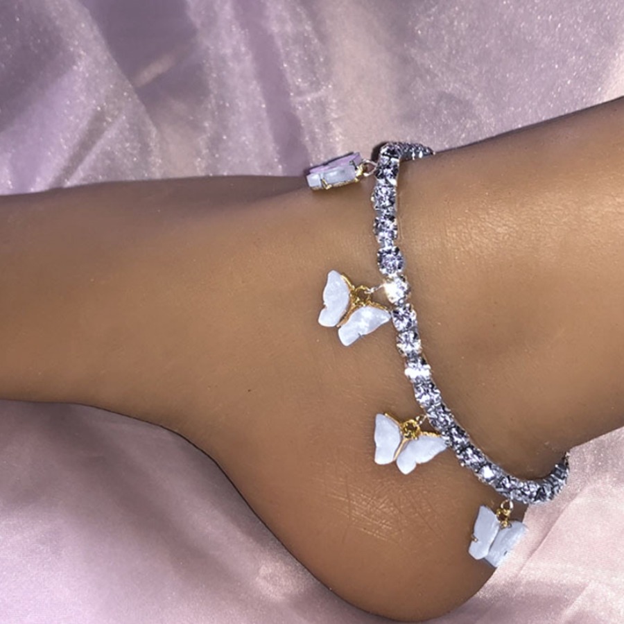 LW Butterfly Decor Anklet Body Jewelry