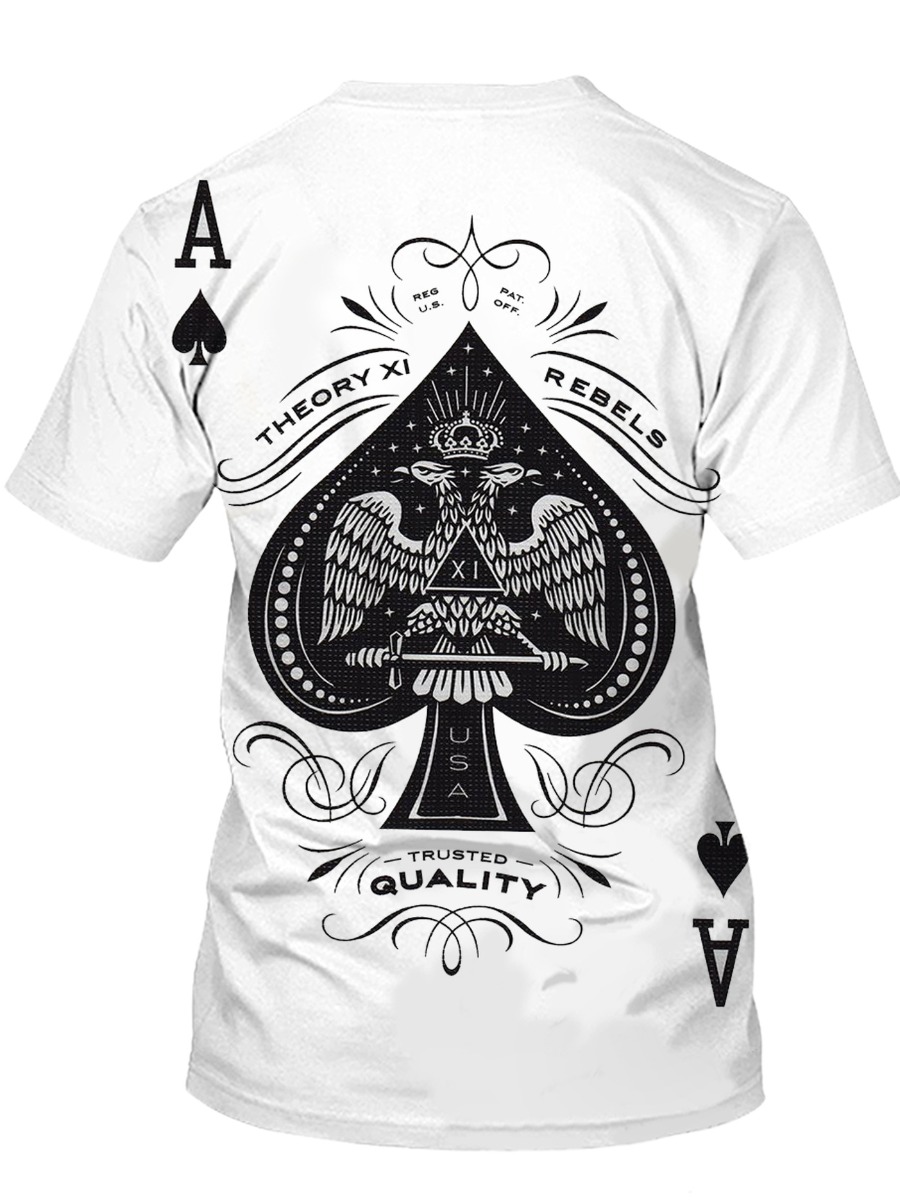 LW BASICS Men Poker Letter Print T-shirt