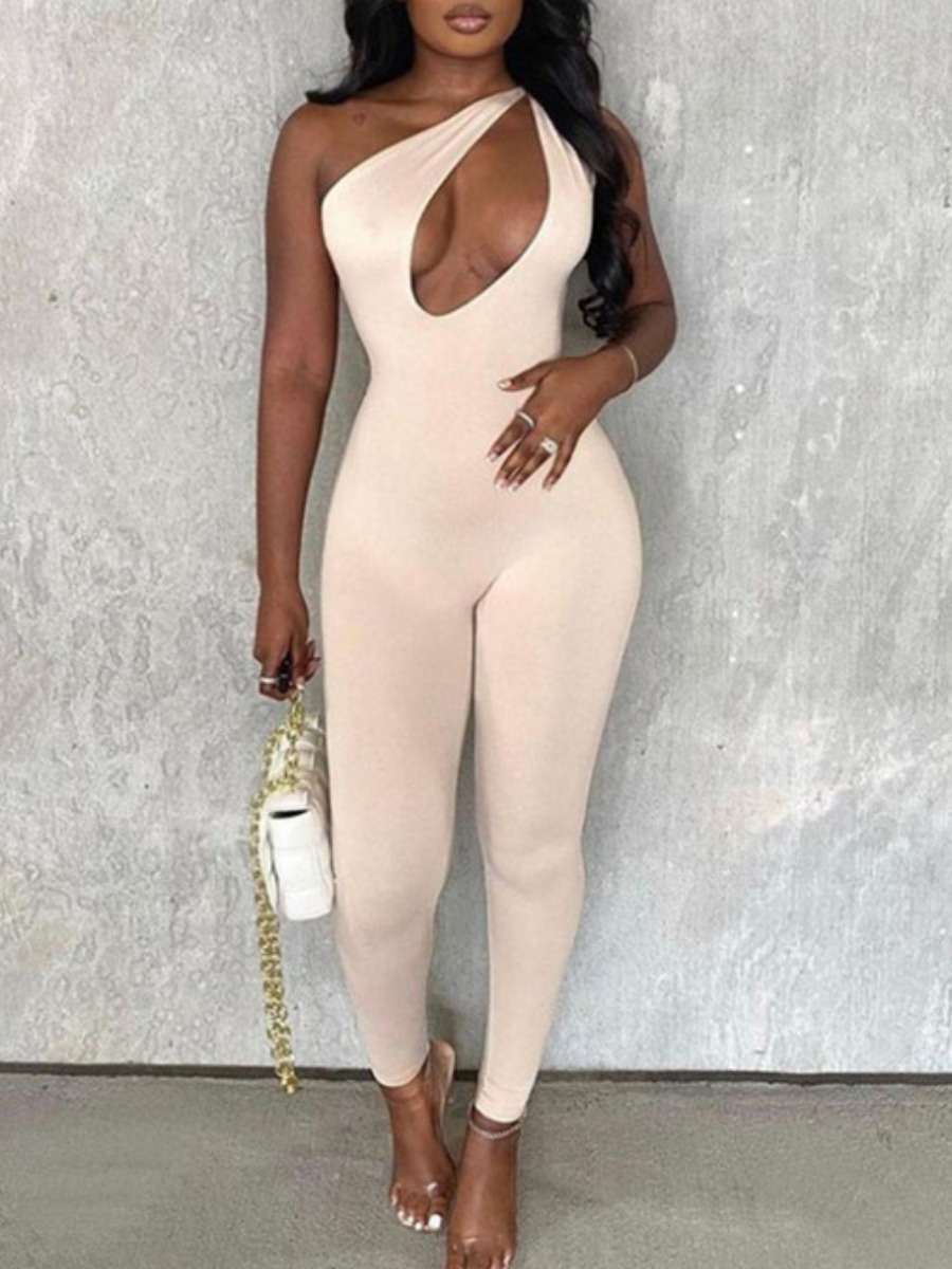 

LW One Shoulder Cut Out Jumpsuit, Off white