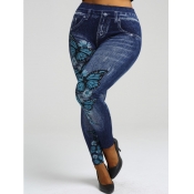 LW Plus Size Butterfly Print Skinny Pants