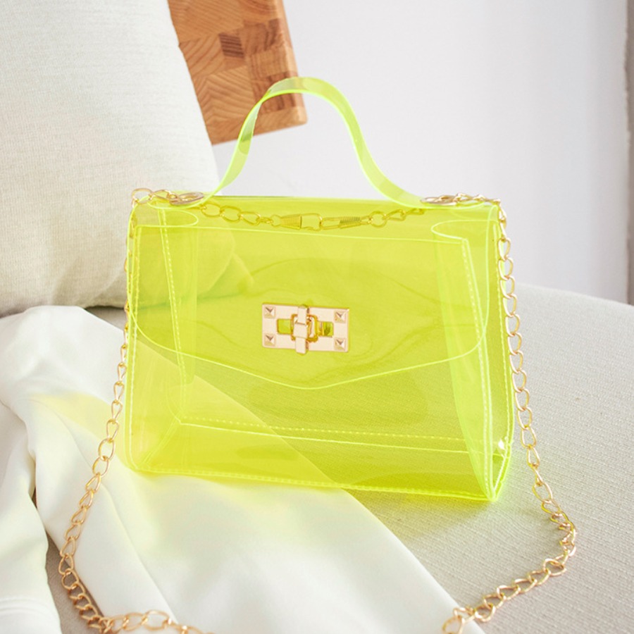 LW Chain Strap Clear Crossbody Bag