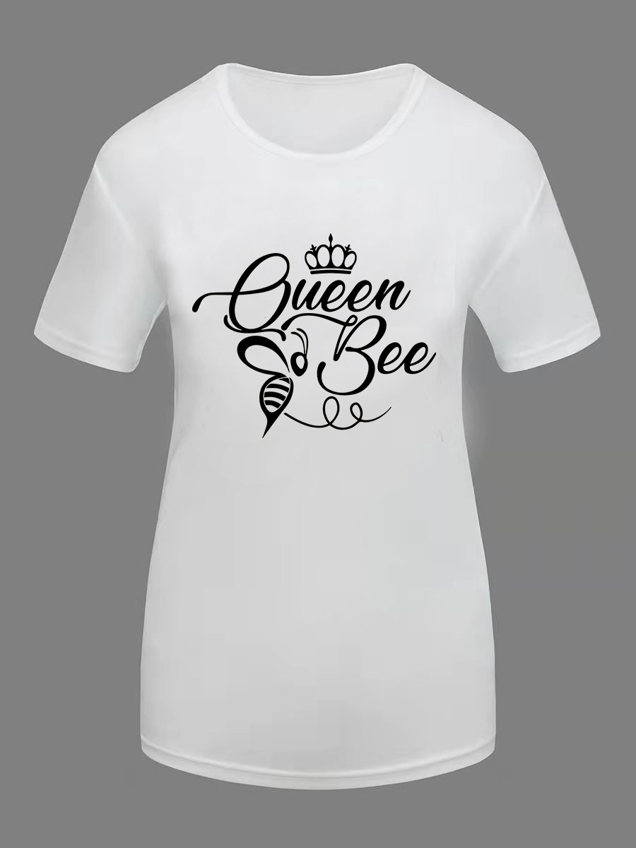 LW Queen Letter Print T-shirt