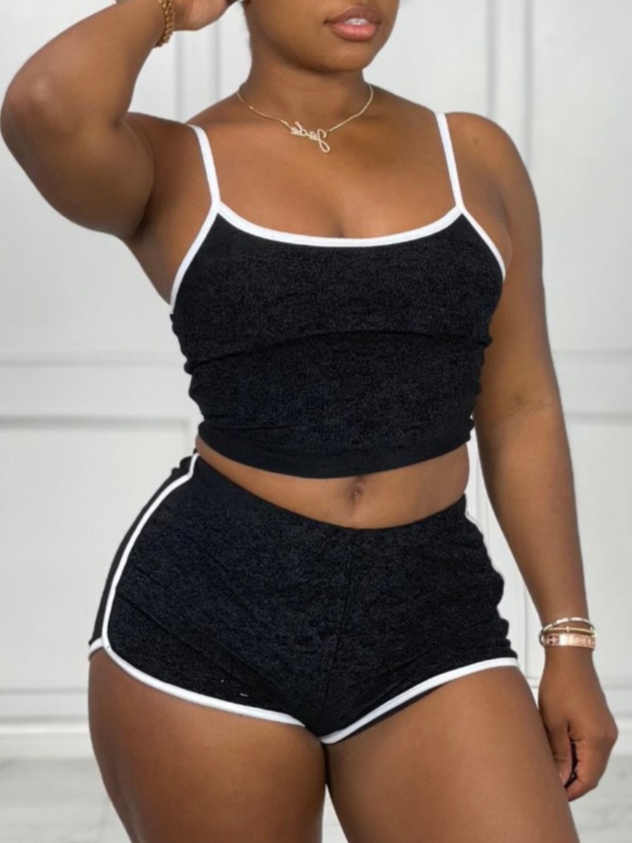 LW Cami Striped Shorts Set