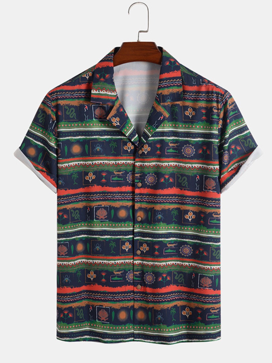 

LW COTTON Men Geometric Print Regular Fit Shirt, Multi