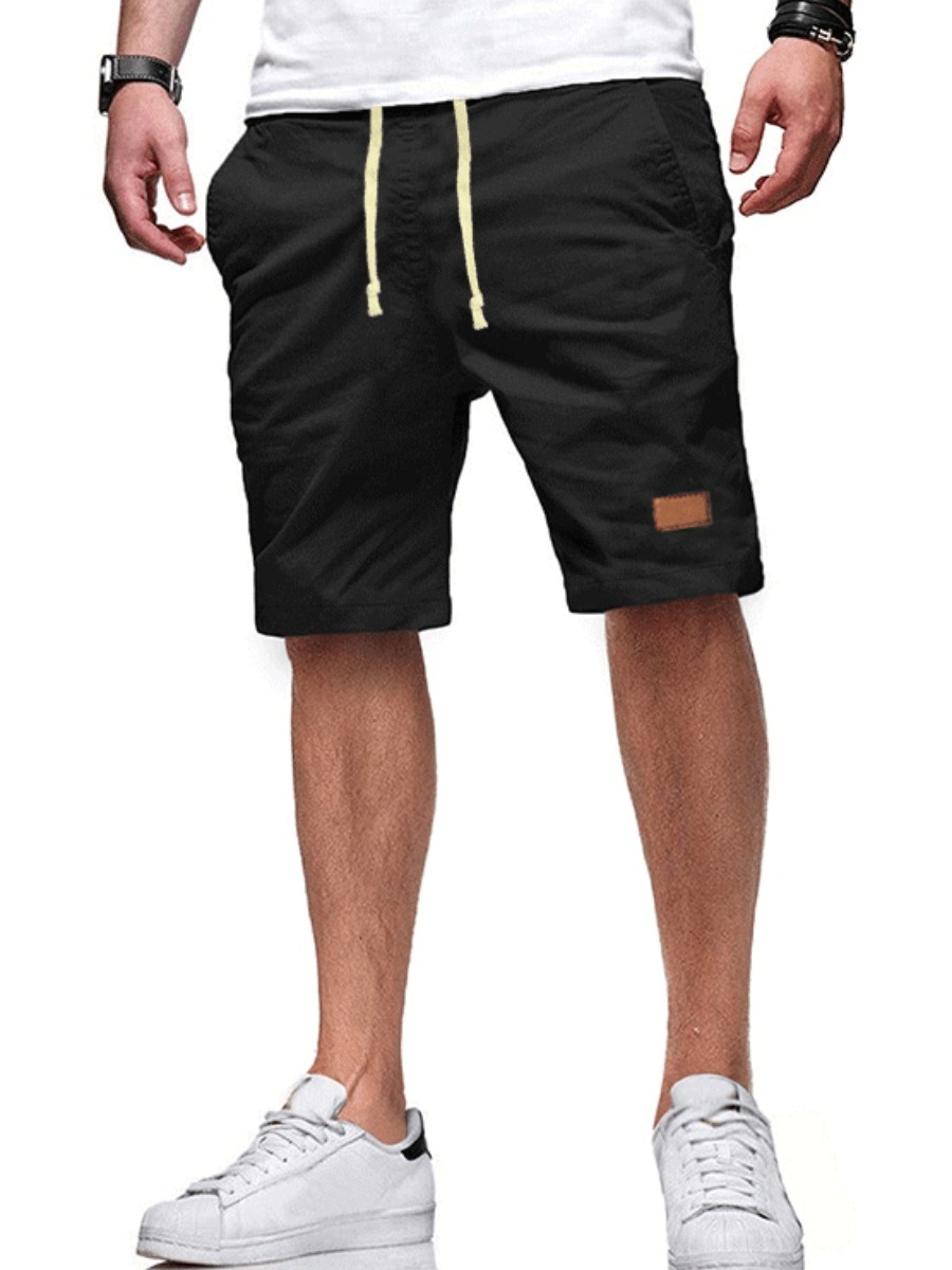 

LW Men Mid Waist Drawstring Pants, Black