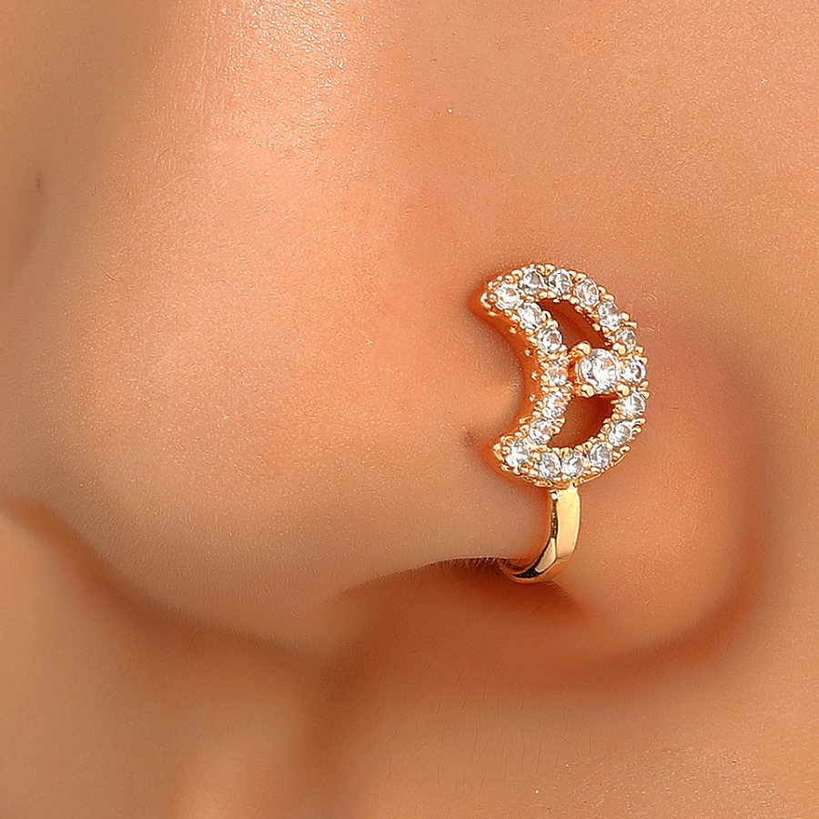 LW Moon Decor Nose Ring Body Jewelry