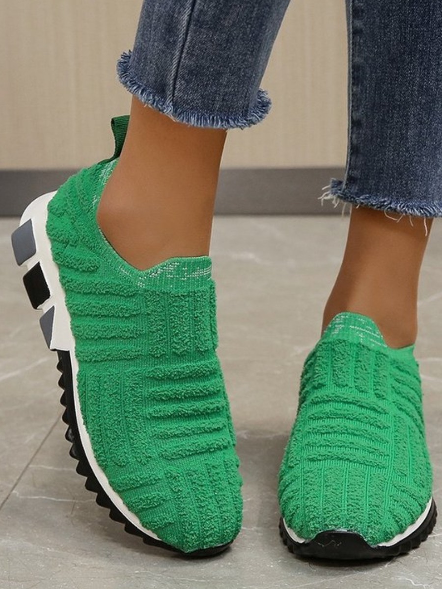 

LW Breathable Patchwork Sneakers, Green