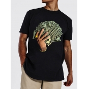 LW Men Hand Money Print T-shirt