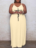 LW Plus Size Faith Letter Print Cami Dress