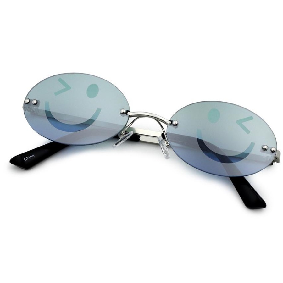 

LW Cartoon Decor Sunglasses, Blue