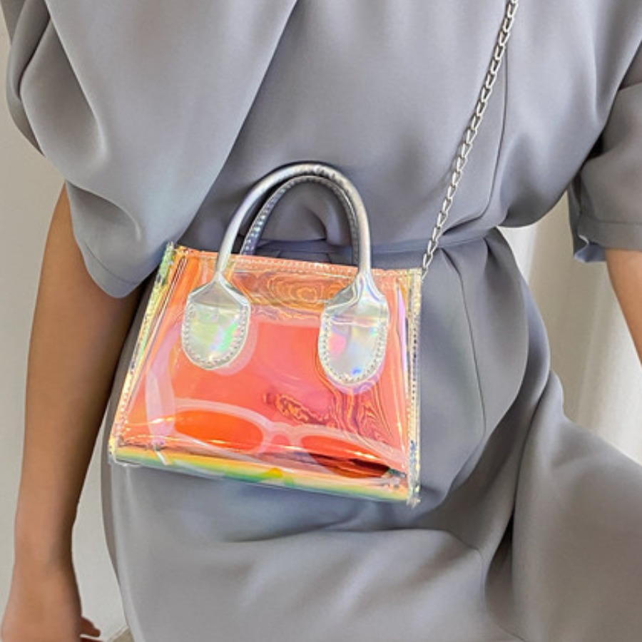 

LW Chain Strap See-through Crossbody Bag, Multi