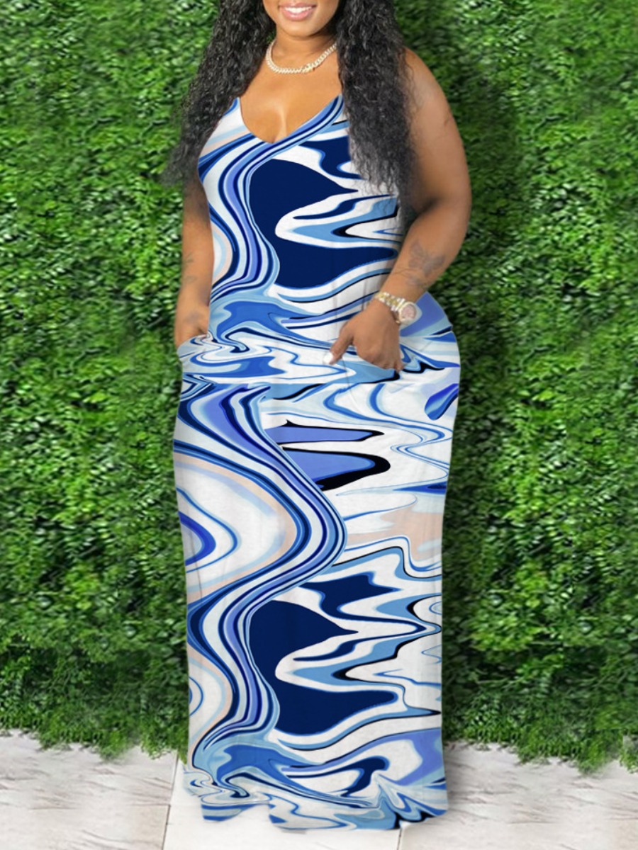

LW Plus Size Gradient Cami Dress, Blue