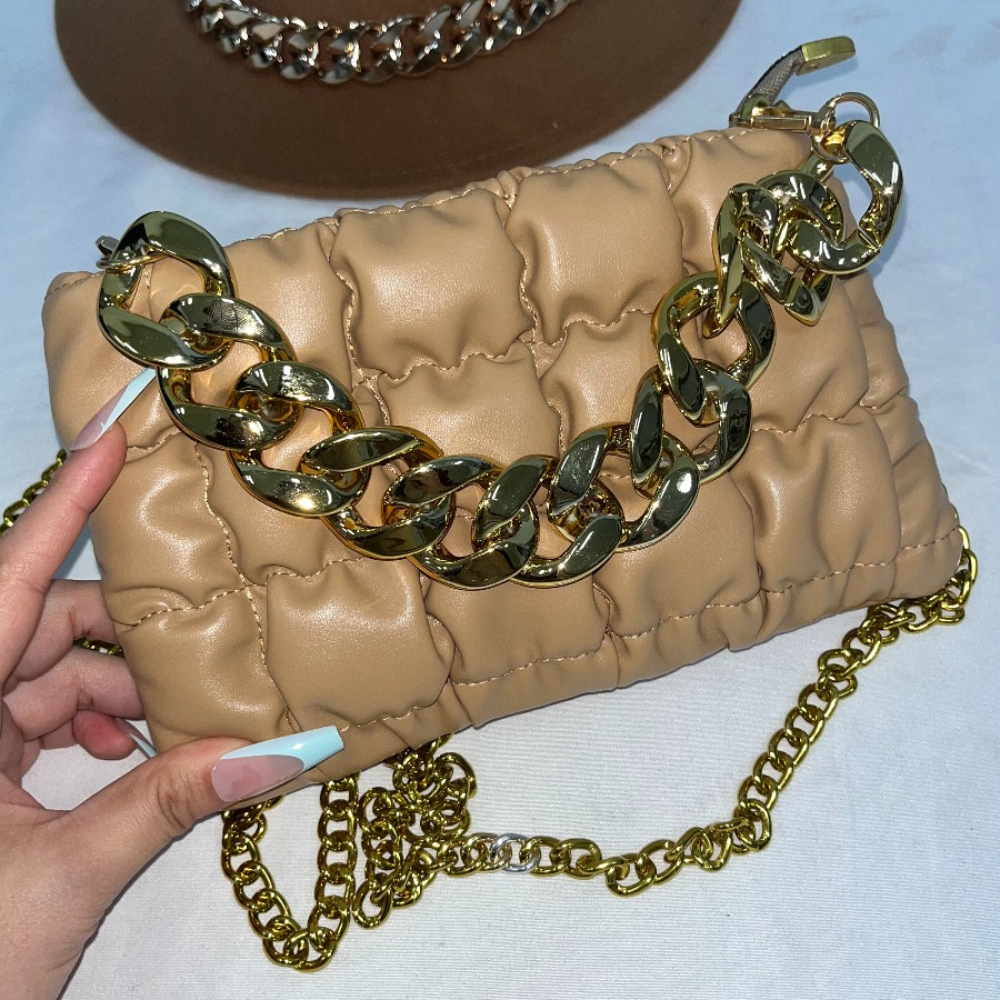 

LW Chain Strap Crossbody Bag, Khaki
