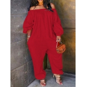 LW Plus Size Off The Shoulder Pocket Design Loose 