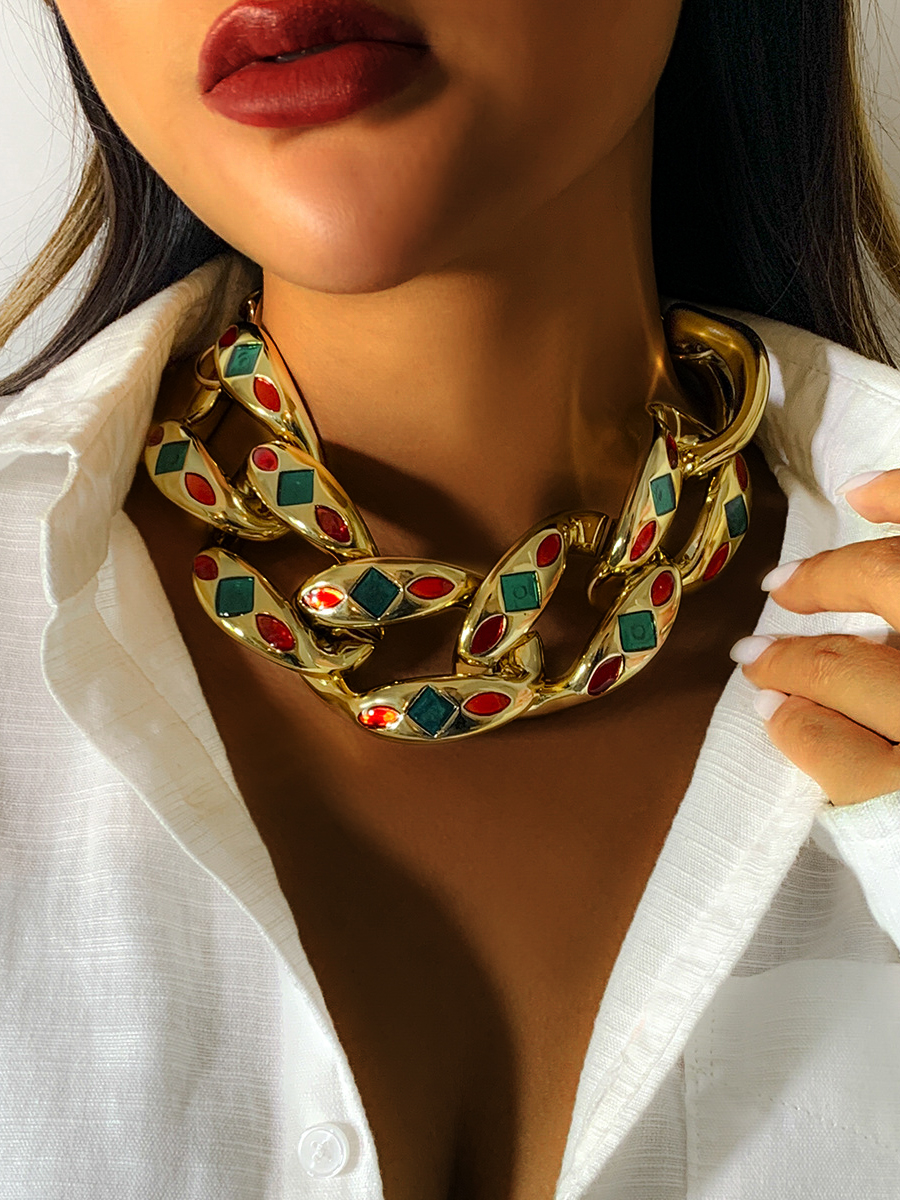 

LW Drip Oil Chain Necklace, Gold