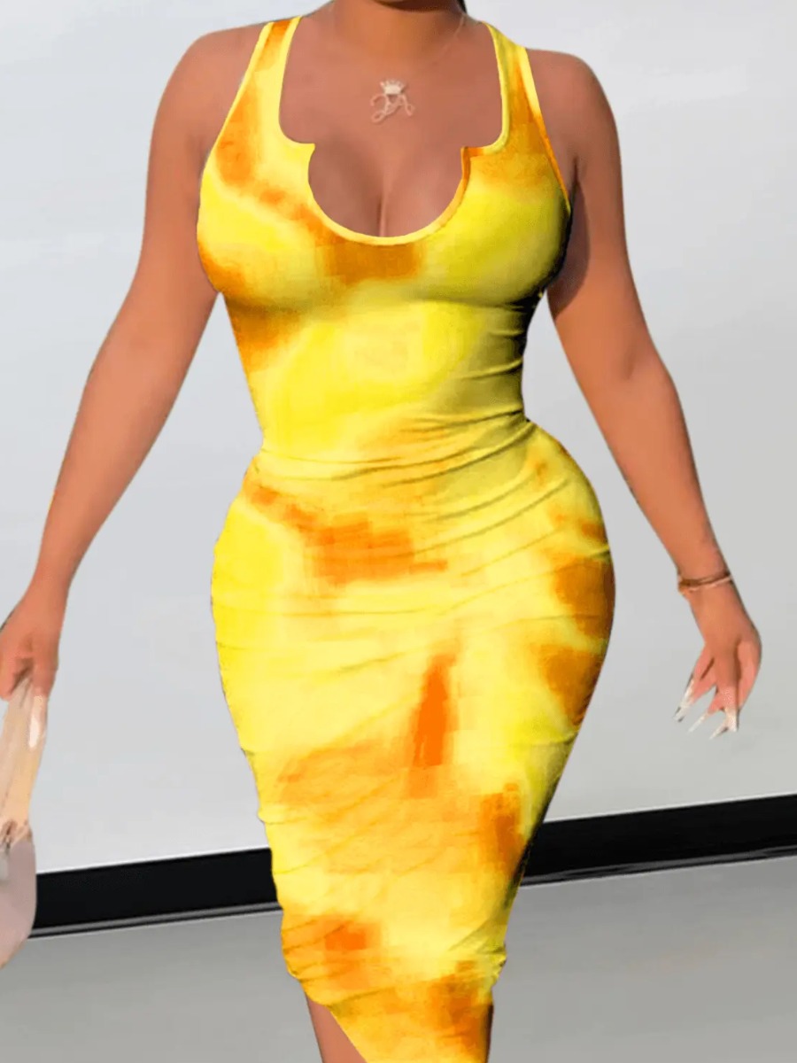 LW Tie-dye Bodycon Cami Dress
