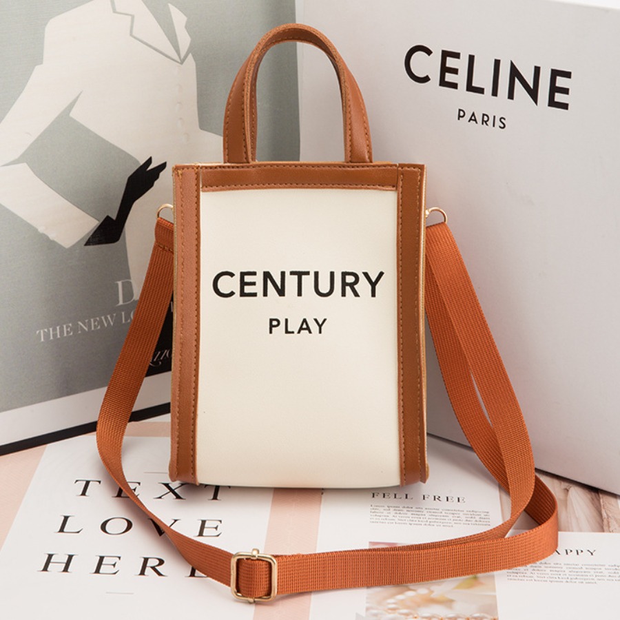 LW Century Play Letter Print Tote Bag