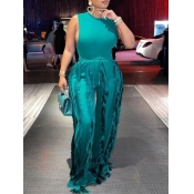 LW Plus Size Cami Fringe Wide Leg Pants Set