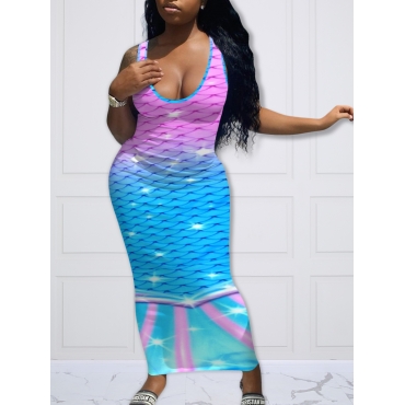 

LW Gradient Bodycon Cami Dress, Blue