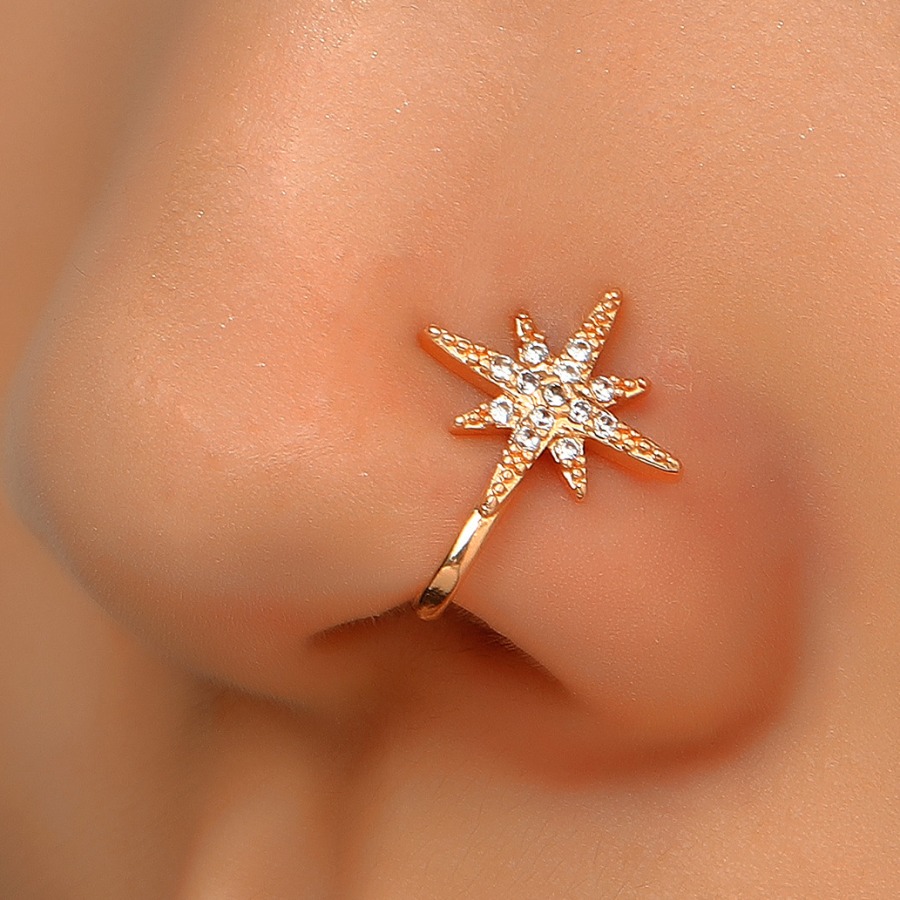 

LW Star Love Crown Nose Ring Body Jewelry, Gold