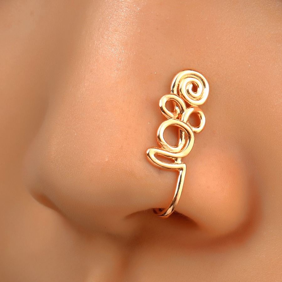 

LW Fold Design Nose Ring Body Jewelry, Gold