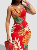 LW Plus Size Floral Print Bodycon Cami Dress