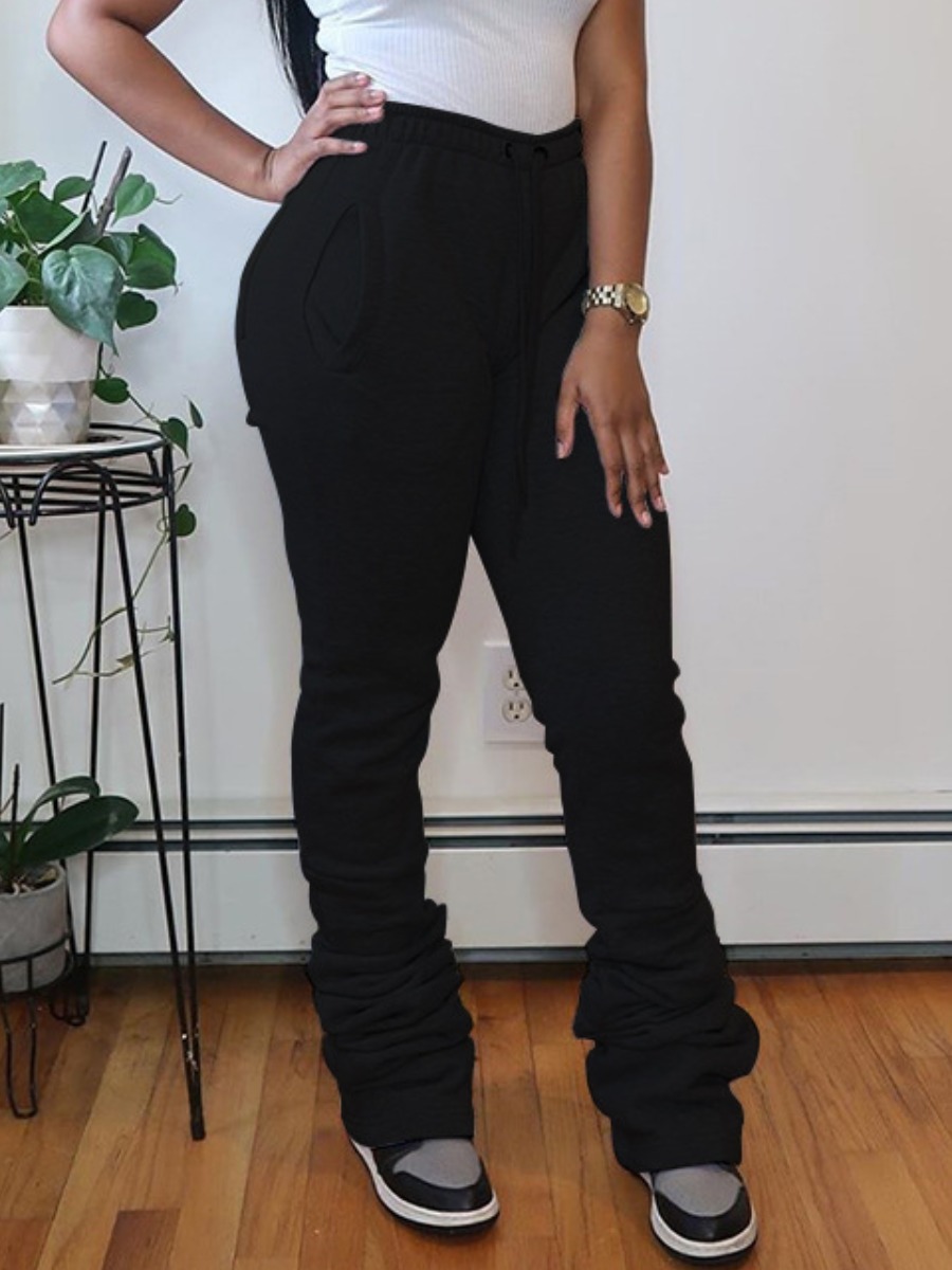 LW BASICS Fold Design Drawstring Pants