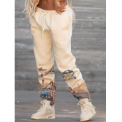 LW Mid Waist Mixed Print Sweatpants