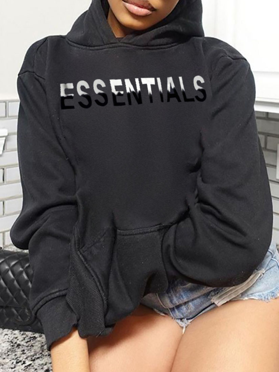 LW Gradient Essentials Letter Print Hoodie