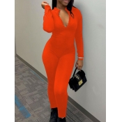 LW BASICS Plus Size Turtleneck Skinny Jumpsuit