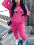 LW Plus Size Essentials Letter Print Tracksuit Set