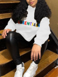 LW Plus Size Essentials Letter Print Hoodie