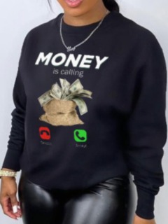 LW Plus Size Money Letter Sweatshirt