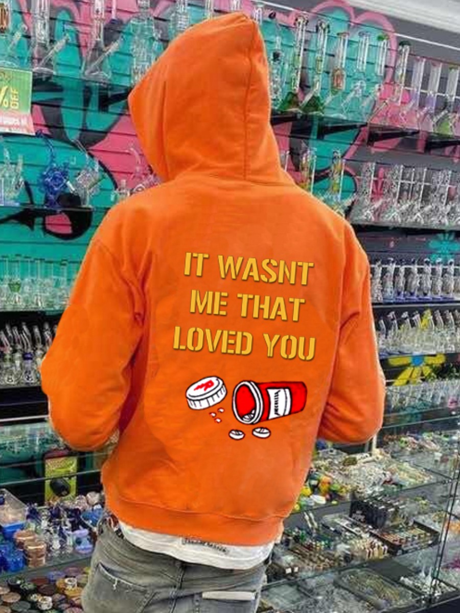 LW Men Letter Print Kangaroo Pocket Hoodie