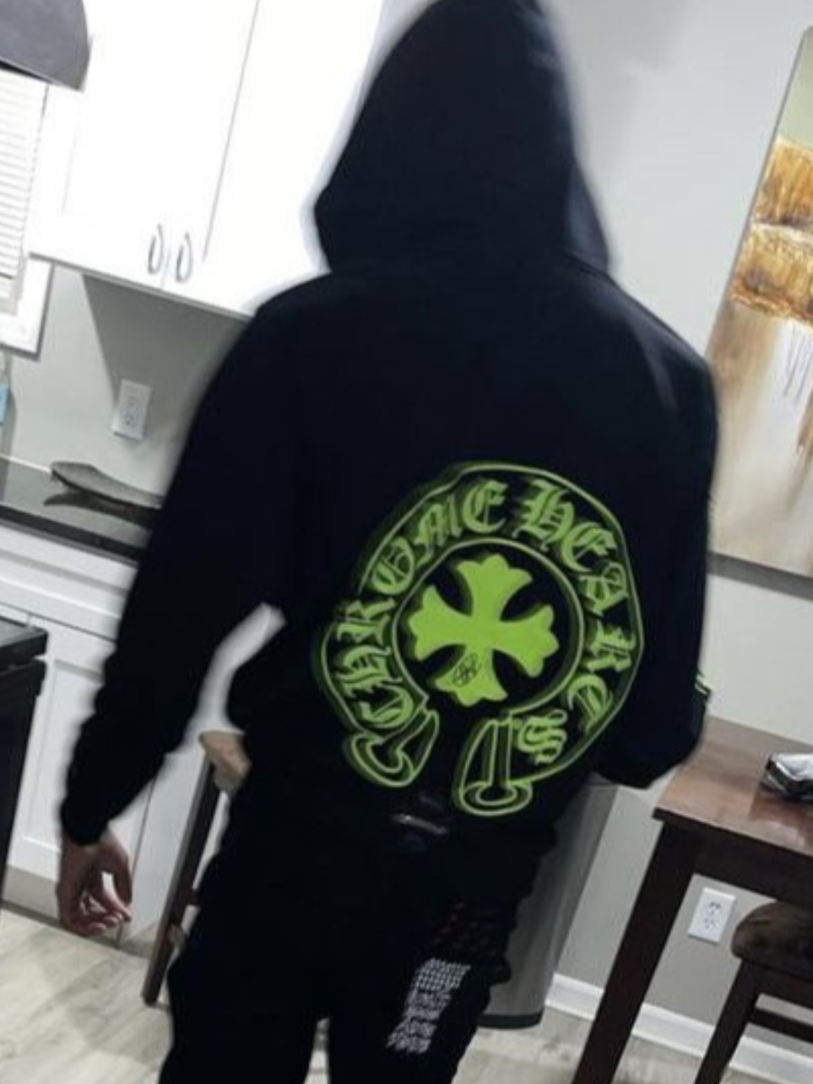 LW Men Letter Print Kangaroo Pocket Hoodie
