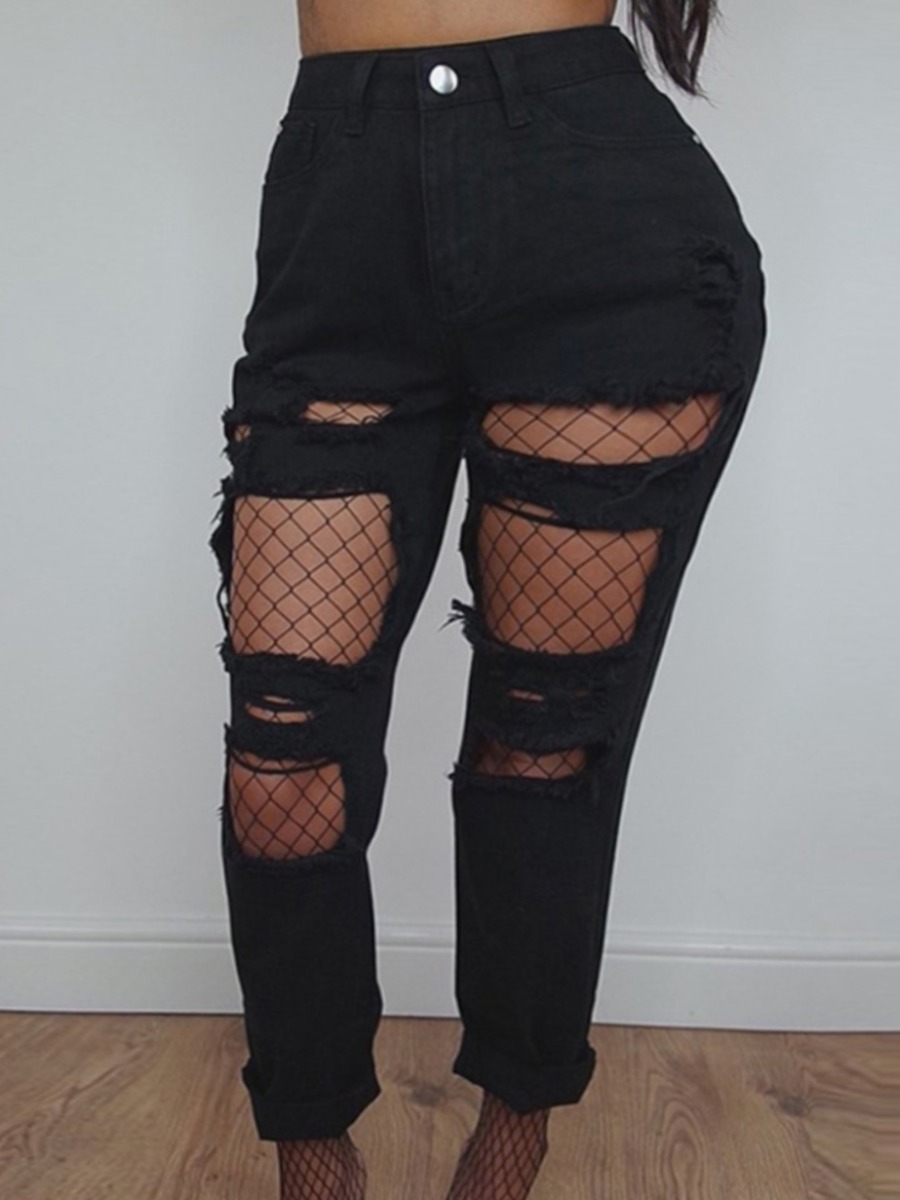 LW SXY Mid Waist Skinny Stretchy Mesh Leggings