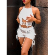 LW Bandage Hollow-out Design Shorts Set