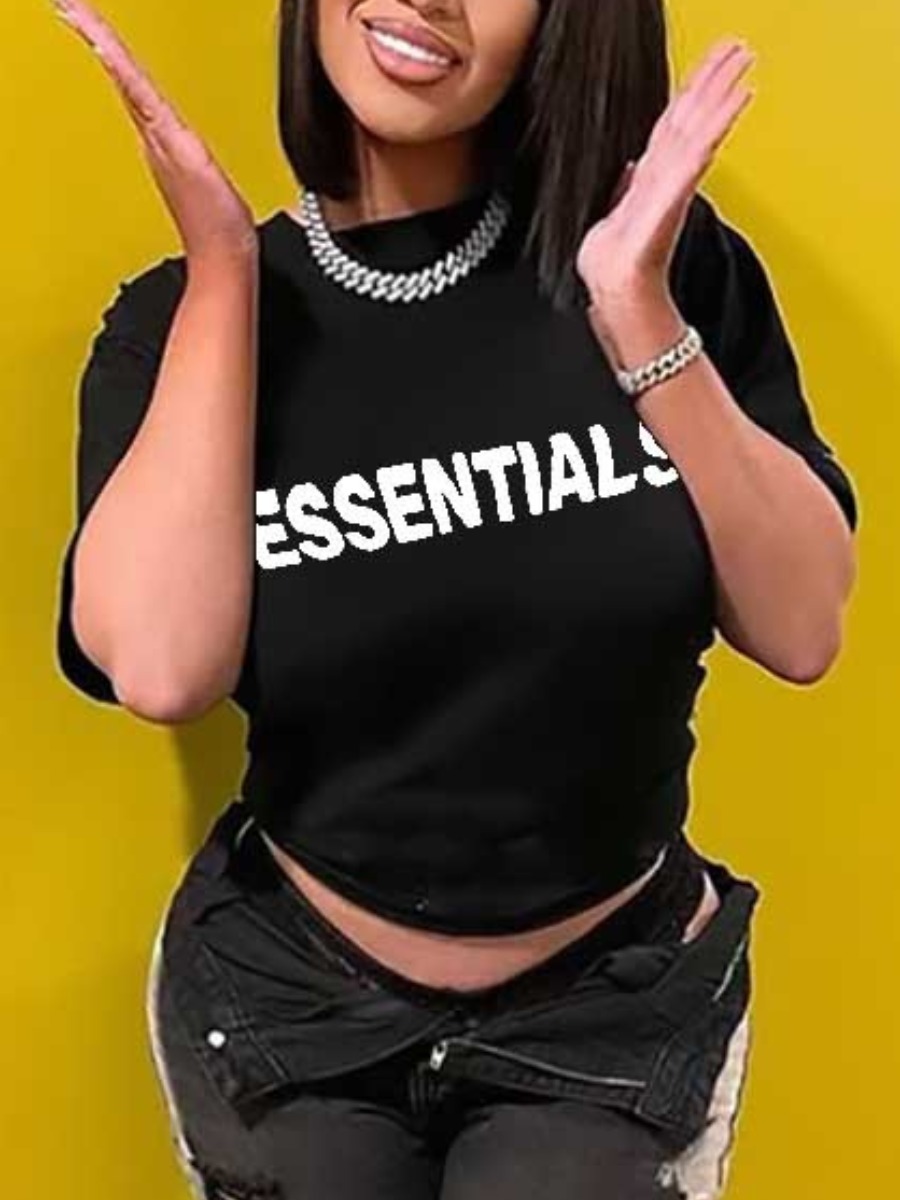 LW Essentials Letter Print T-shirt