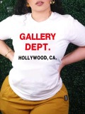 LW Plus Size Letter Print Regular Fit T-shirt