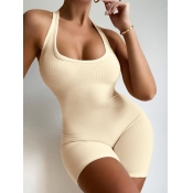 LW BASICS Rib Knit Racerback Romper