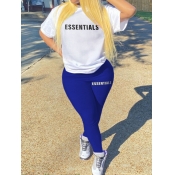 LW Plus Size Essentials Letter Print Pants Set