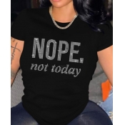 LW Round Neck Hot Diamond T-shirt